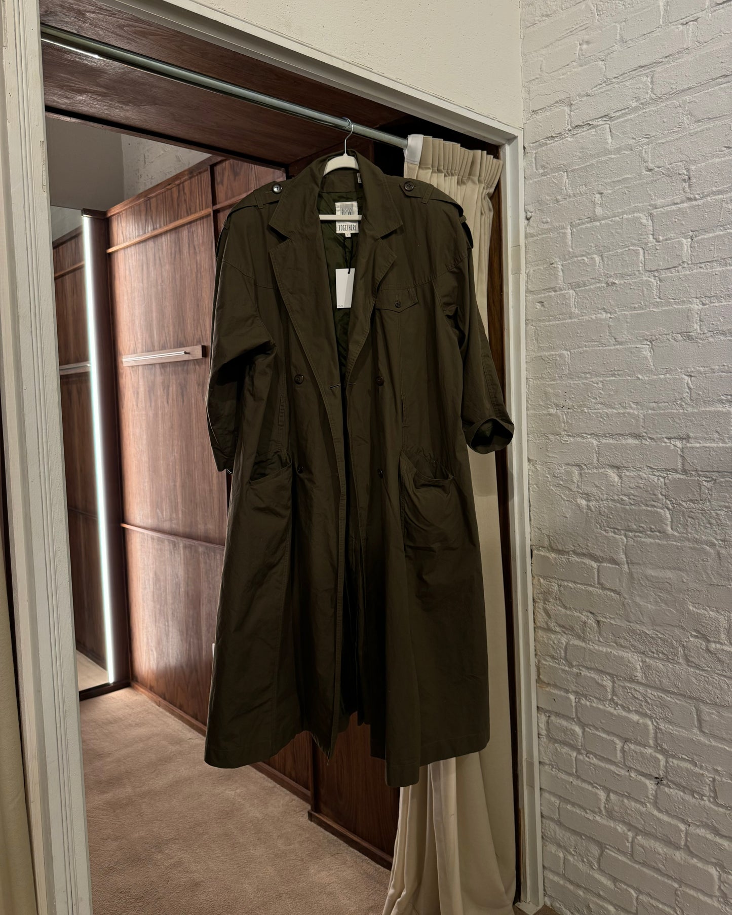 Vintage Olive Oversized Trench