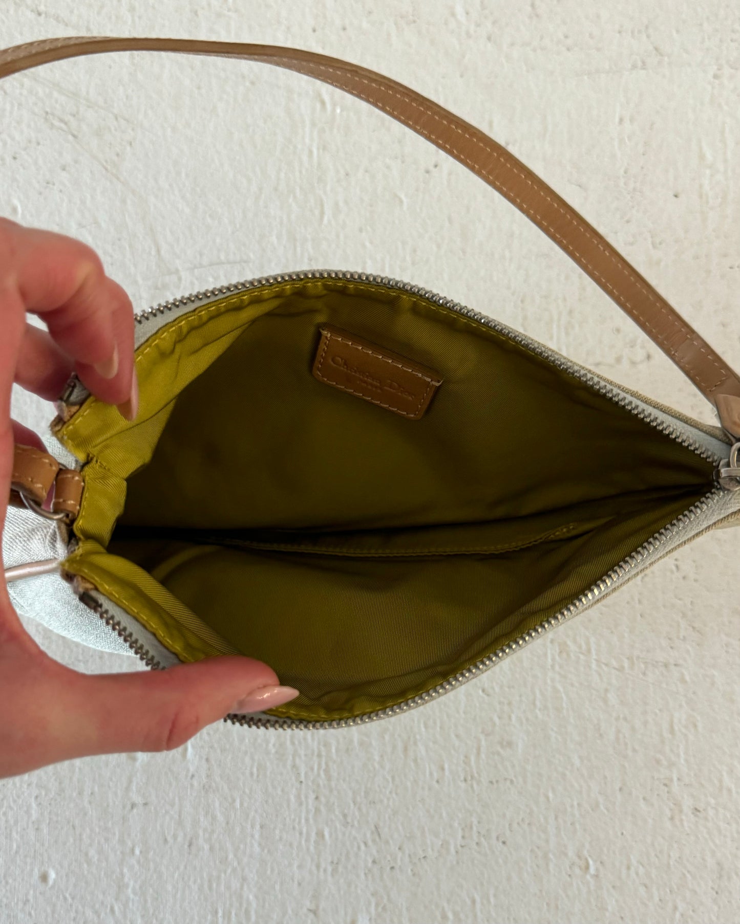 DESIGNER Vintage Dior Canvas Saddlebag
