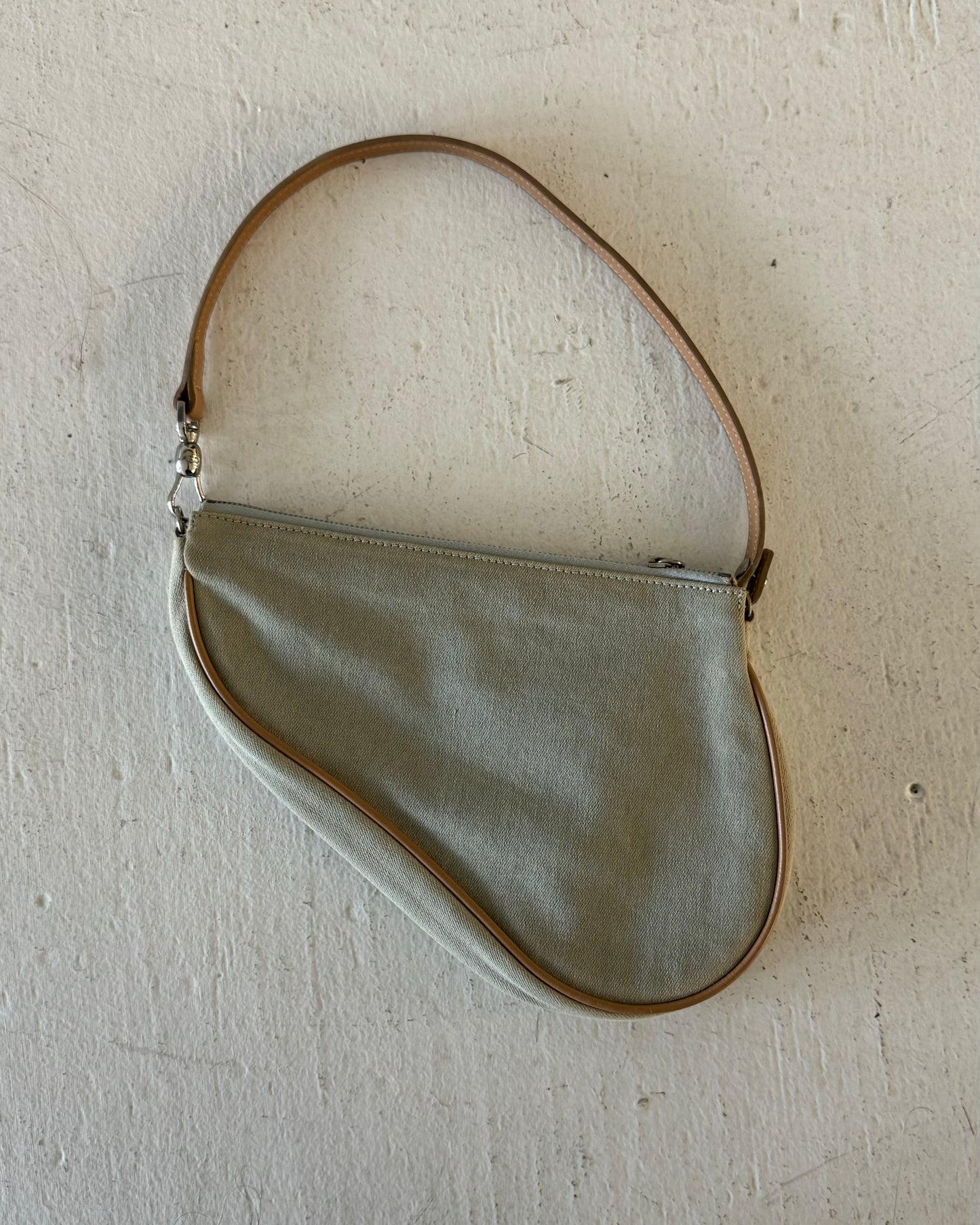 DESIGNER Vintage Dior Canvas Saddlebag