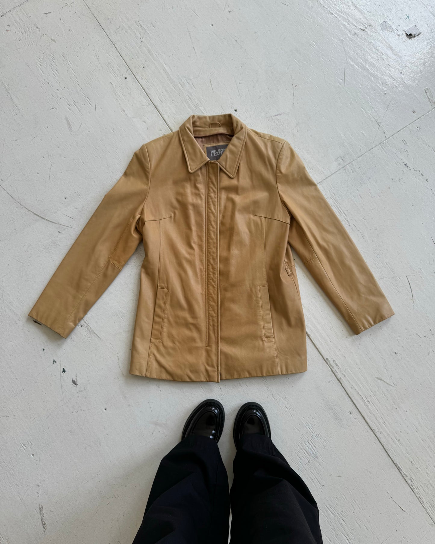 Vintage Tan Leather Jacket – AMORAE