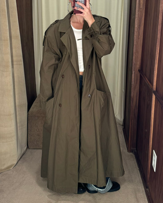 Vintage Olive Oversized Trench